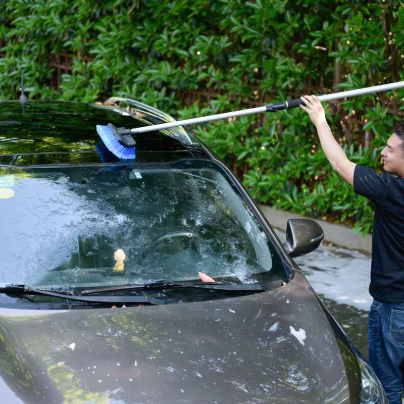 13" Wide-Angle Feathered Flow-Thru Brush Head - CarCarez Auto Detailing Products and Car Wash Supplies