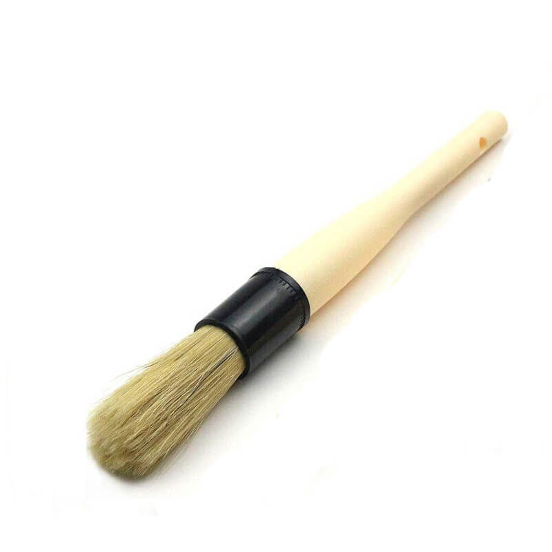 Boar Hair Detailing Brush w. Protective Rubber Ferrule (Pack of 2) - CarCarez Auto Detailing Products and Car Wash Supplies