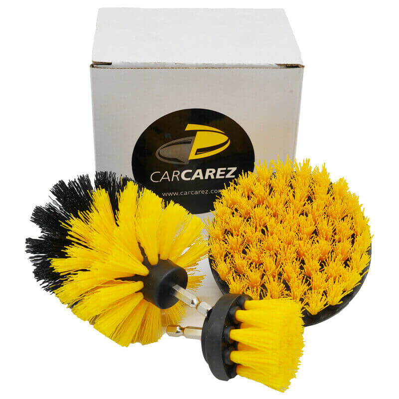 3-Piece Drill Brush Attachment Set – Car Interior Detailing Kit, Power Scrubber