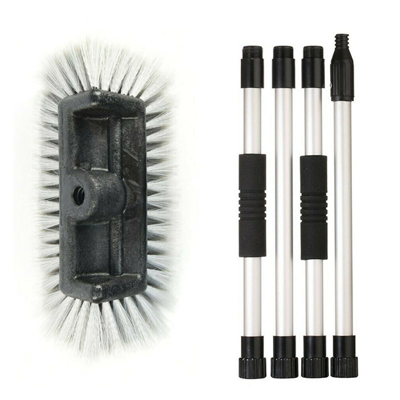 12" Flow-Thru Brush Head w. Adjustable Pole & On/Off Switch (1.3'-5 ft. Extension) - CarCarez Auto Detailing Products and Car Wash Supplies