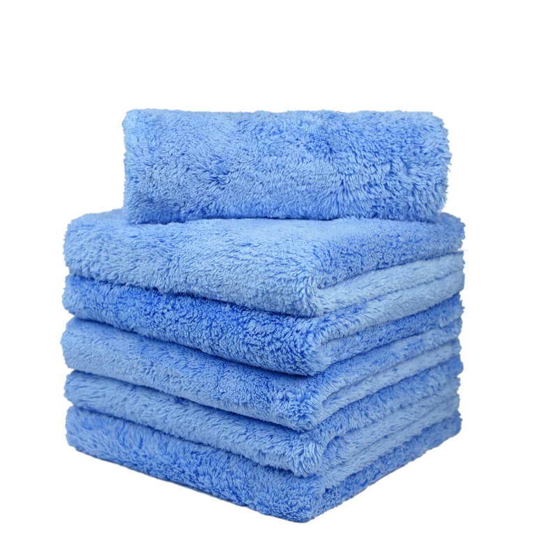 6 Pcs Edgeless Coral Fleece Microfiber Towel (16"x16", 450GSM, ) - CarCarez Auto Detailing Products and Car Wash Supplies