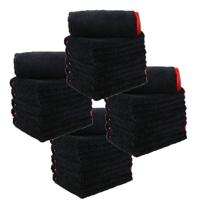 Long/Short Hair Microfiber Towel (16"x16", 380GSM, Pack of 24) - CarCarez Auto Detailing Products and Car Wash Supplies