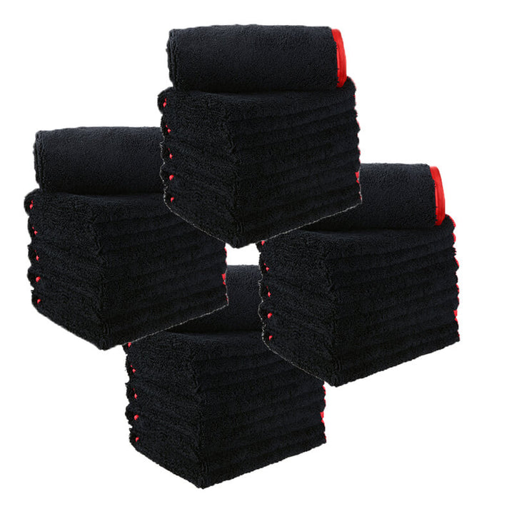 Long/Short Hair Microfiber Towel (16"x16", 380GSM, Pack of 24) - CarCarez Auto Detailing Products and Car Wash Supplies