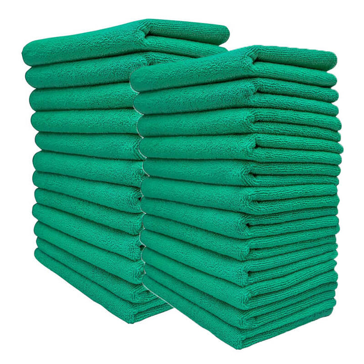 24 Pcs Wash & Dry Premium Microfiber Towel (16"x16", 380GSM) - CarCarez Auto Detailing Products and Car Wash Supplies