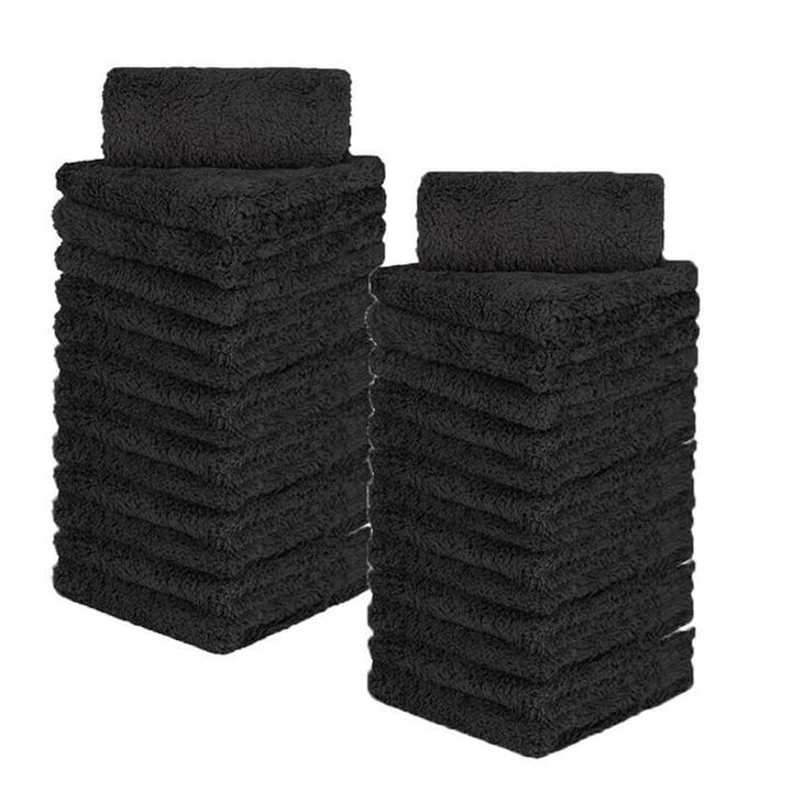 24 Pcs Edgeless Coral Fleece Microfiber Towel (16"x16", 450GSM, ) - CarCarez Auto Detailing Products and Car Wash Supplies