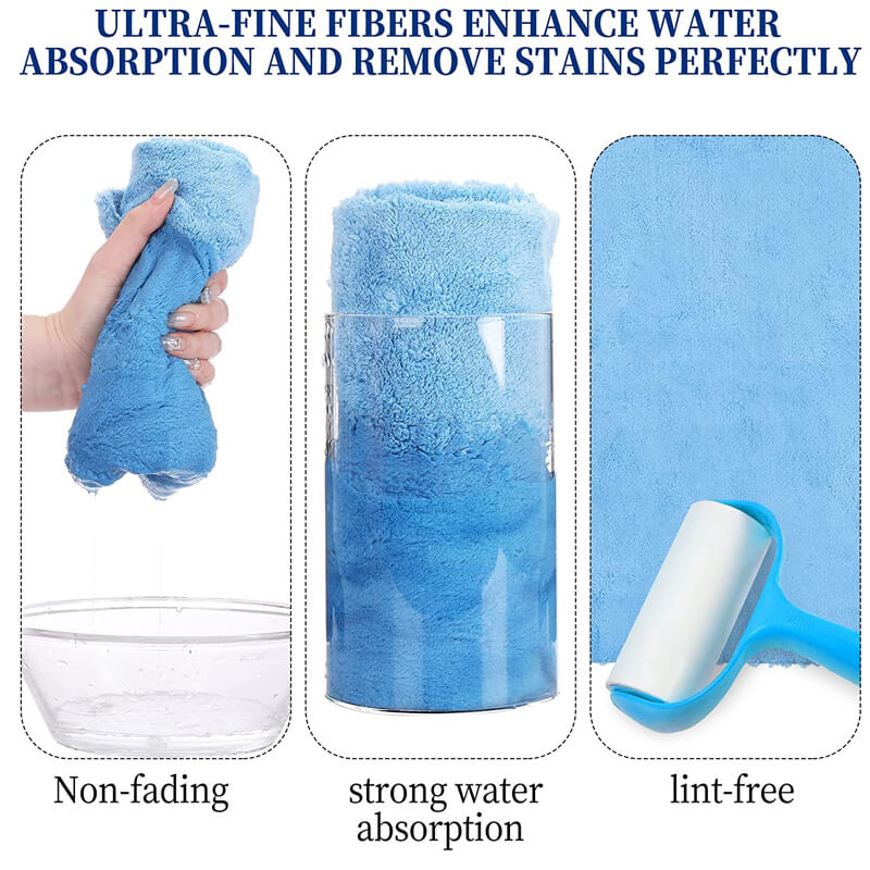 120 Pcs Edgeless Coral Fleece Microfiber Towel (16"x16", 450GSM) - CarCarez Auto Detailing Products and Car Wash Supplies