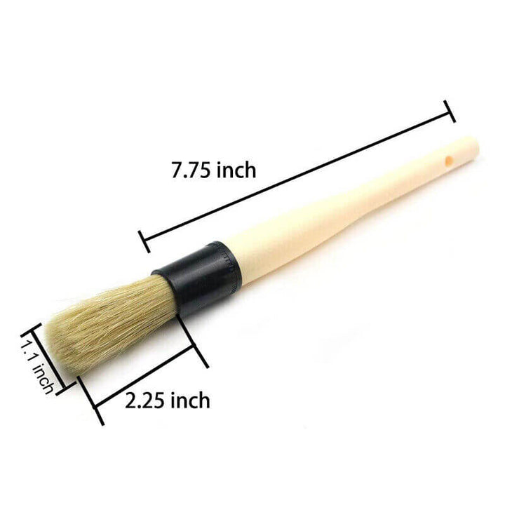 Boar Hair Detailing Brush w. Protective Rubber Ferrule (Pack of 2) - CarCarez Auto Detailing Products and Car Wash Supplies