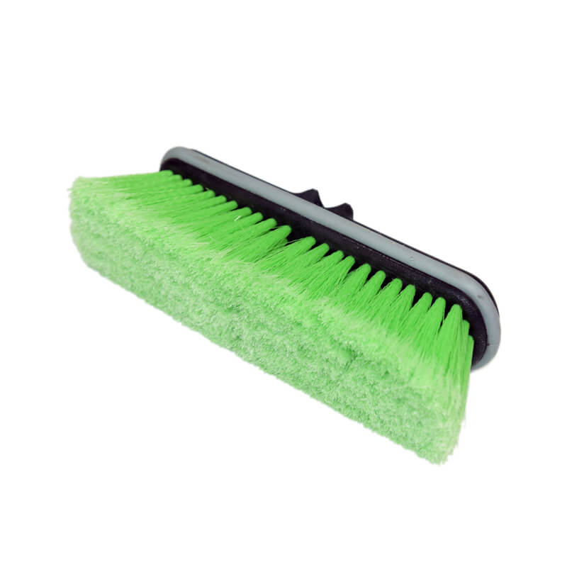 10" green Flow-Thru Brush Head w. Adjustable Pole - CarCarez Auto Detailing Products and Car Wash Supplies