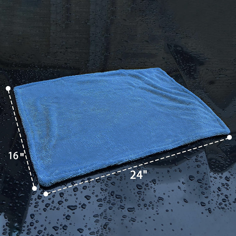 Twisted Loop Microfiber Drying Towel, 1200 GSM, 16"x24" - CarCarez Auto Detailing Products and Car Wash Supplies