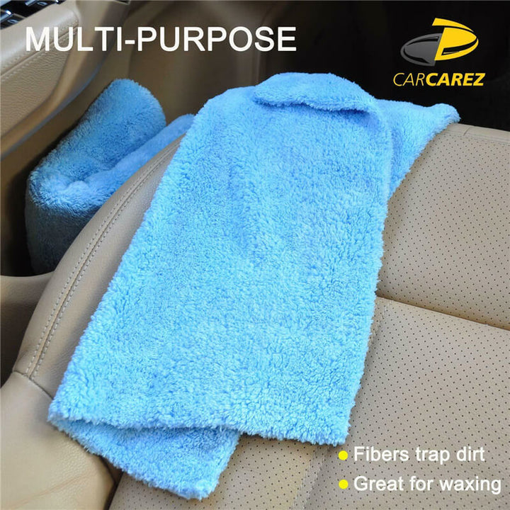 24 Pcs Edgeless Coral Fleece Microfiber Towel (16"x16", 450GSM, ) - CarCarez Auto Detailing Products and Car Wash Supplies