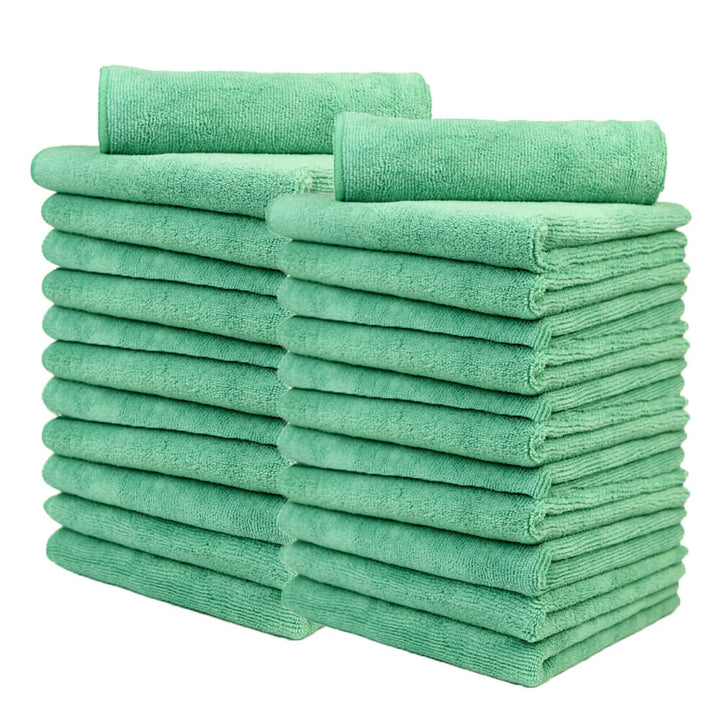24 Pcs Wash & Dry Premium Microfiber Towel (16"x16", 380GSM) - CarCarez Auto Detailing Products and Car Wash Supplies