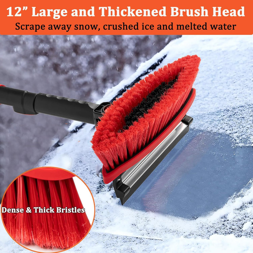 Ice scraper for cars with a durable handle and sharp edge, designed to remove ice and frost from windshields and windows without scratching.