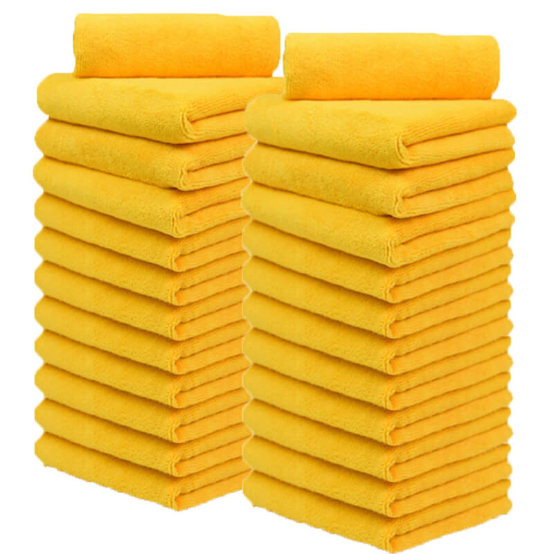 24 Pcs Wash & Dry Premium Microfiber Towel (16"x16", 380GSM) - CarCarez Auto Detailing Products and Car Wash Supplies