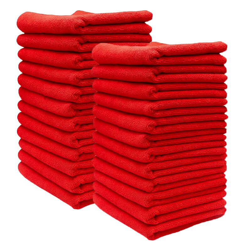 24 Pcs Wash & Dry Premium Microfiber Towel (16"x16", 380GSM) - CarCarez Auto Detailing Products and Car Wash Supplies