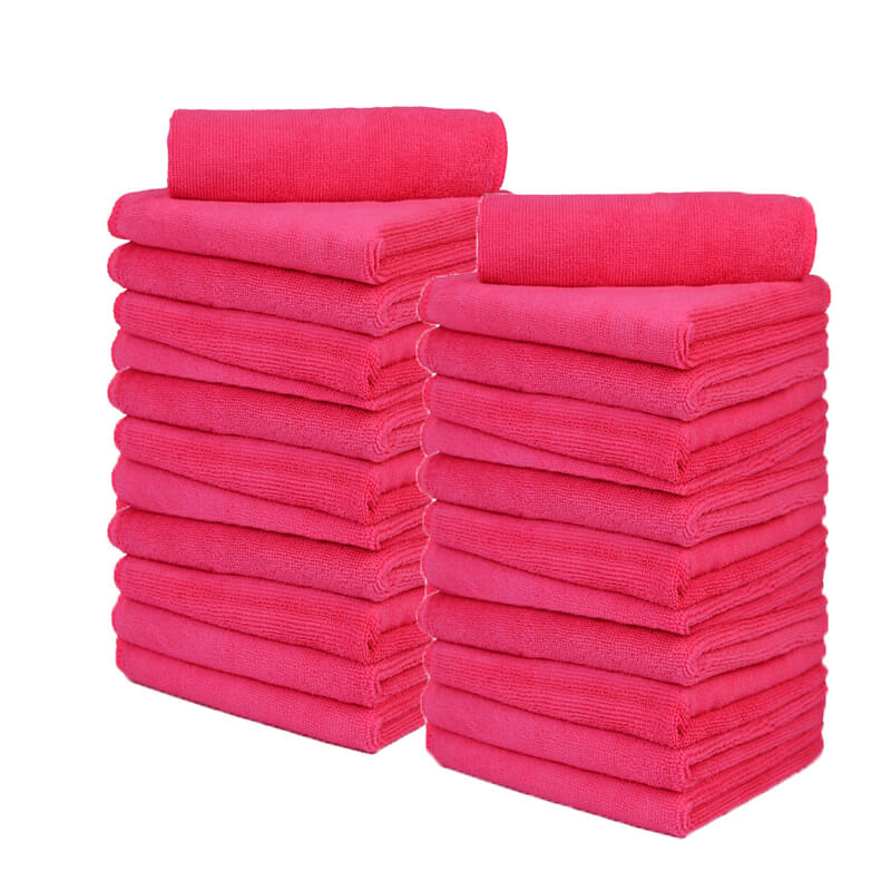 24 Pcs Wash & Dry Premium Microfiber Towel (16"x16", 380GSM) - CarCarez Auto Detailing Products and Car Wash Supplies