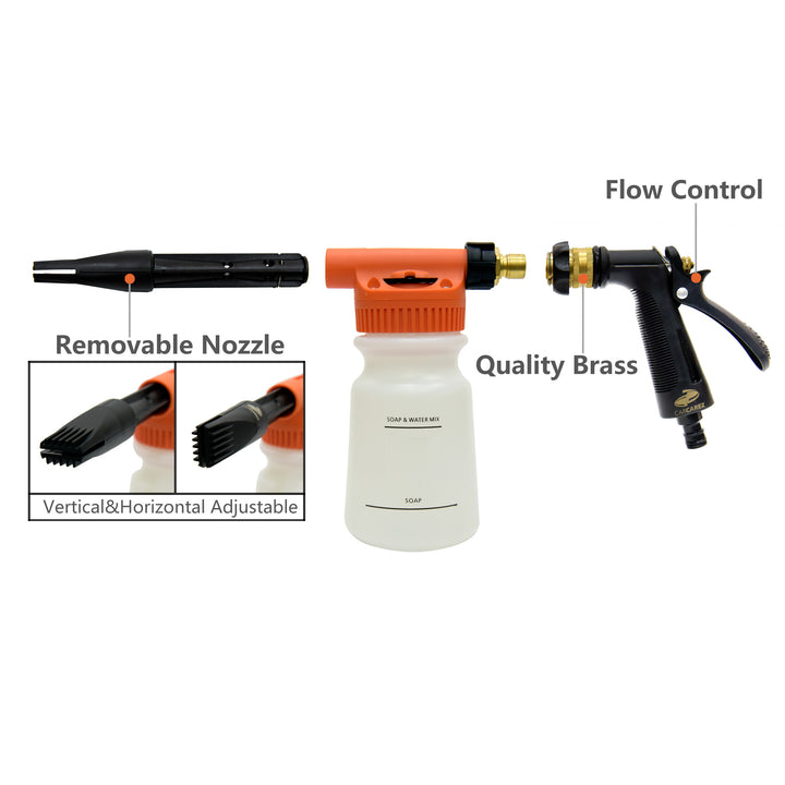 Multi-Purpose Foam Gun w. 900ml Bottle - CarCarez Professional Auto Detailing and Cleaning Products