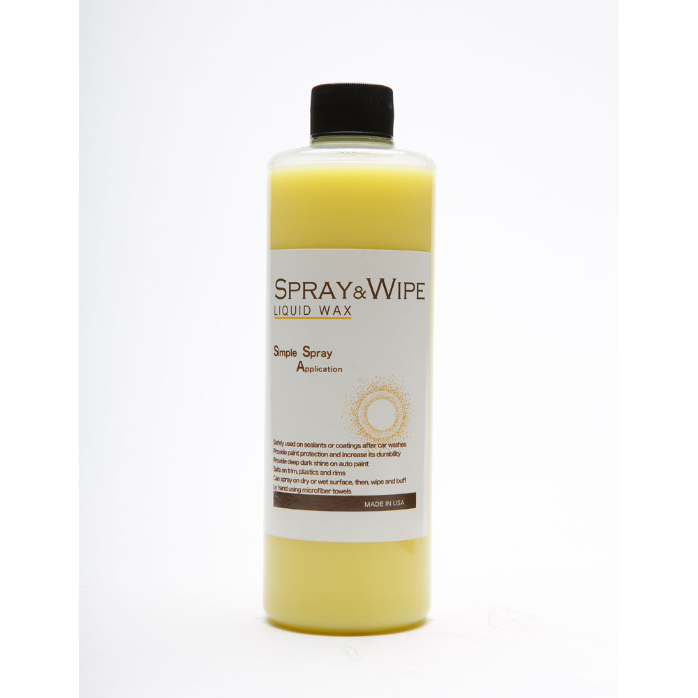 Spray & Wipe (Liquid Wax) Kit w. Edgeless Microfiber Towels - CarCarez Auto Detailing Products and Car Wash Supplies