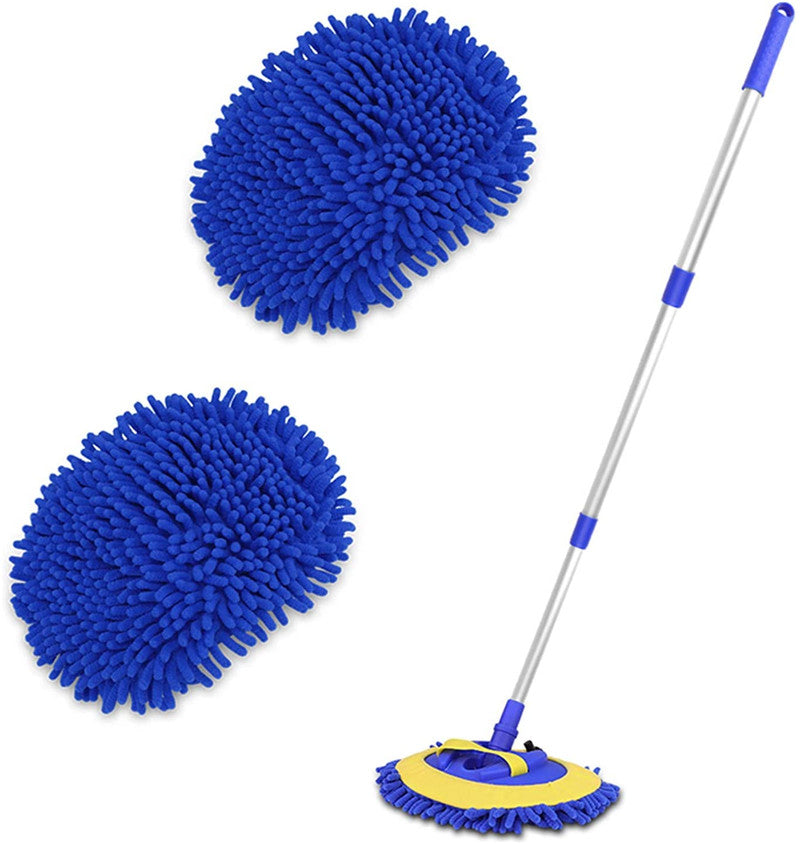 3-in-1 Chenille Wash Mop & Window Cleaner w. Removable Car Wash Mitt ( –  CarCarez
