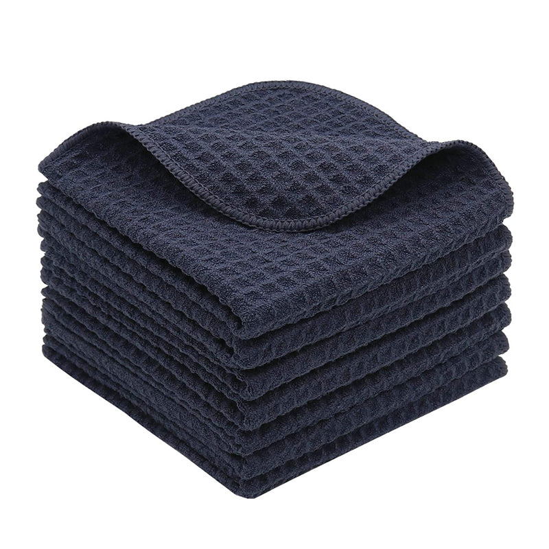Waffle Weave Microfiber Towel (16"x16", 400GSM, Pack of 12) - CarCarez Auto Detailing Products and Car Wash Supplies