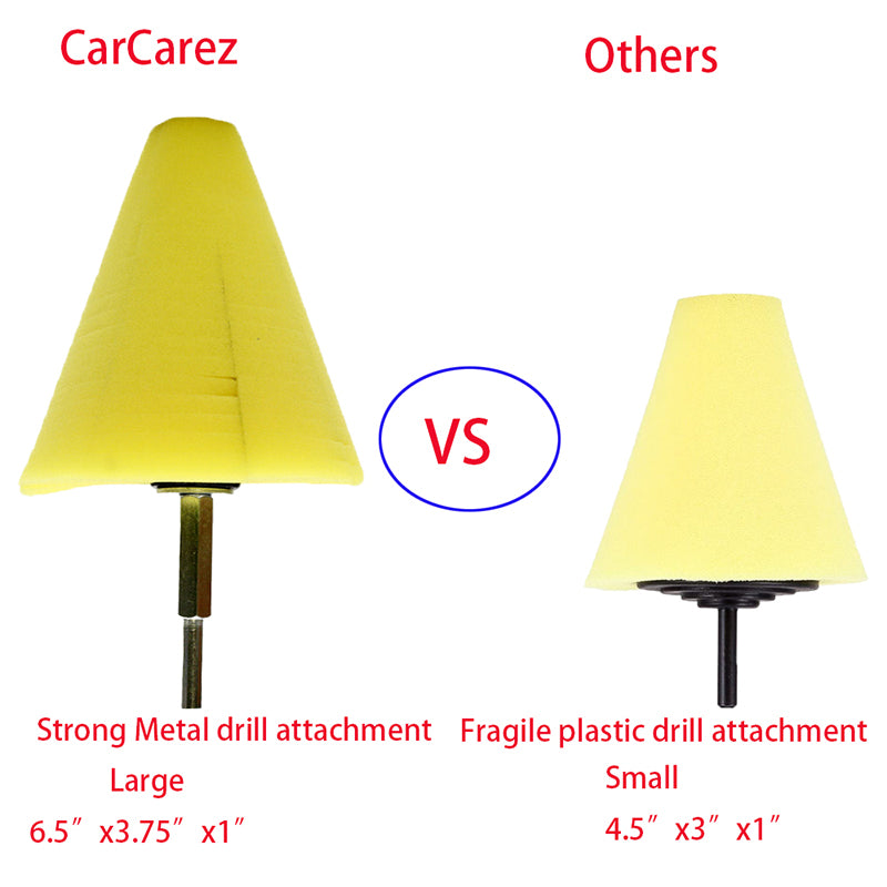 Foam Power Cone Wheel Polisher (Pack of 1) - CarCarez Auto Detailing Products and Car Wash Supplies