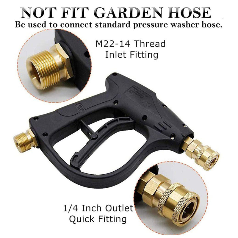 1/4" Snow Foam Washer Gun Car Wash Soap Lance Cannon Spray Pressure Jet Bottle - CarCarez Auto Detailing Products and Car Wash Supplies