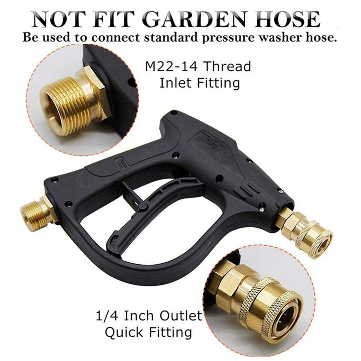 1/4" Snow Foam Washer Gun Car Wash Soap Lance Cannon Spray Pressure Jet Bottle - CarCarez Auto Detailing Products and Car Wash Supplies