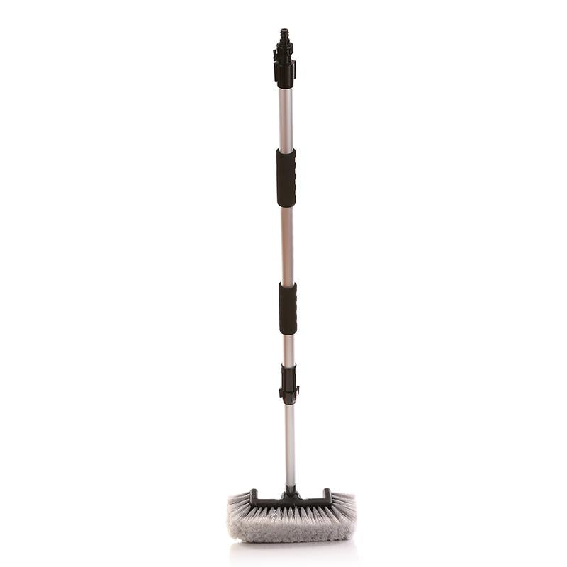 10"/12" Flow-Thru Brush w. Telescopic Pole & On/Off Selector (3.4'-6 ft. Extension) - CarCarez Auto Detailing Products and Car Wash Supplies