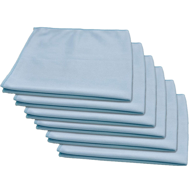 Glass & Mirror Microfiber Towel (16"x16", 290GSM, Pack of 6) - CarCarez Auto Detailing Products and Car Wash Supplies