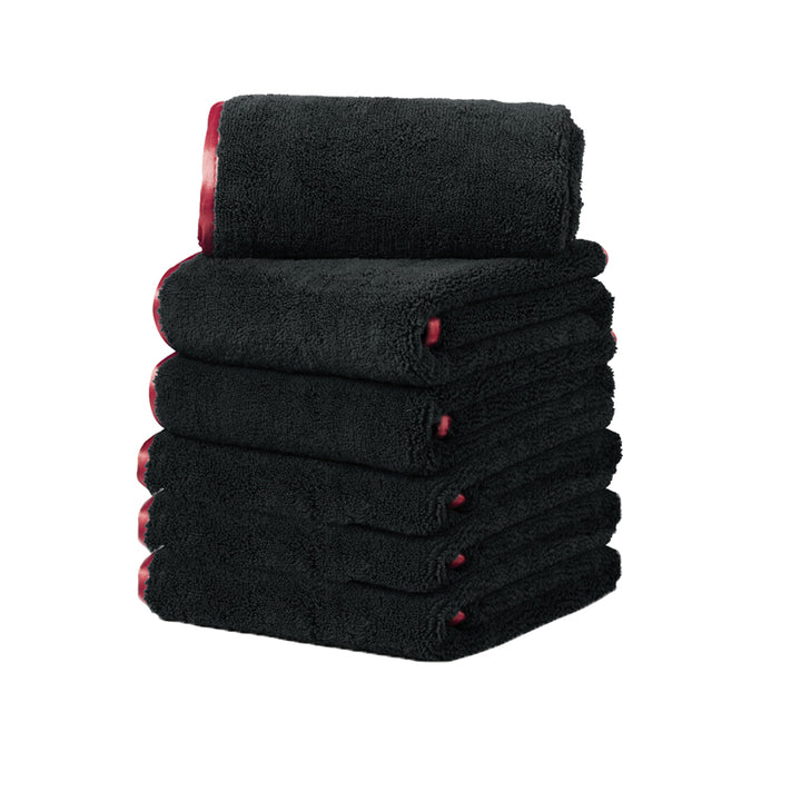 Long/Short Hair Microfiber Towel (16"x24", 380GSM, Pack of 6) - CarCarez Auto Detailing Products and Car Wash Supplies