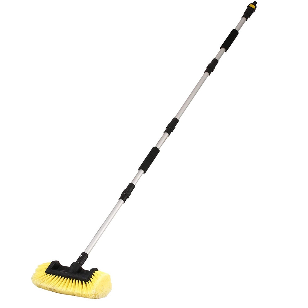 10"/12" Flow-Thru Brush Head w. Adjustable Pole & On/Off Switch (1.3'-5 ft. Extension) - CarCarez Auto Detailing Products and Car Wash Supplies