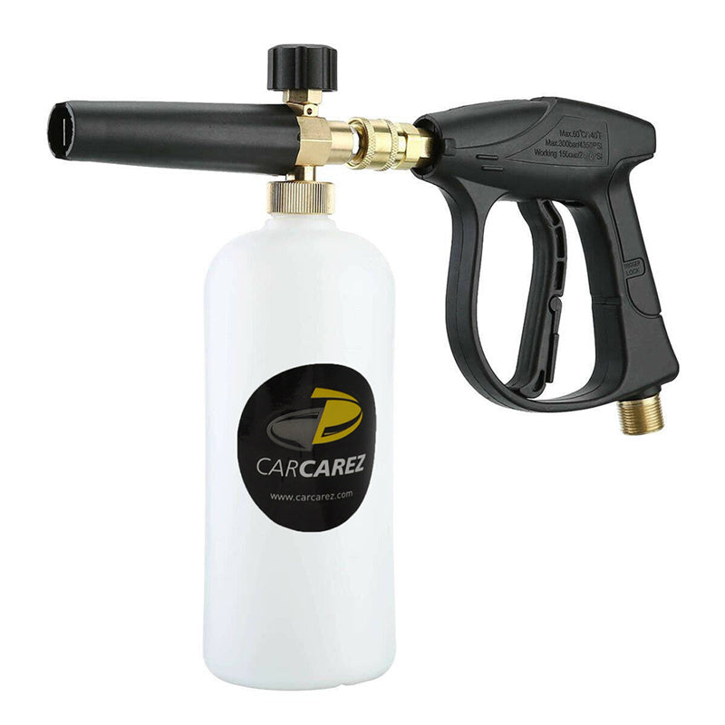 1/4" Snow Foam Washer Gun Car Wash Soap Lance Cannon Spray Pressure Jet Bottle - CarCarez Auto Detailing Products and Car Wash Supplies