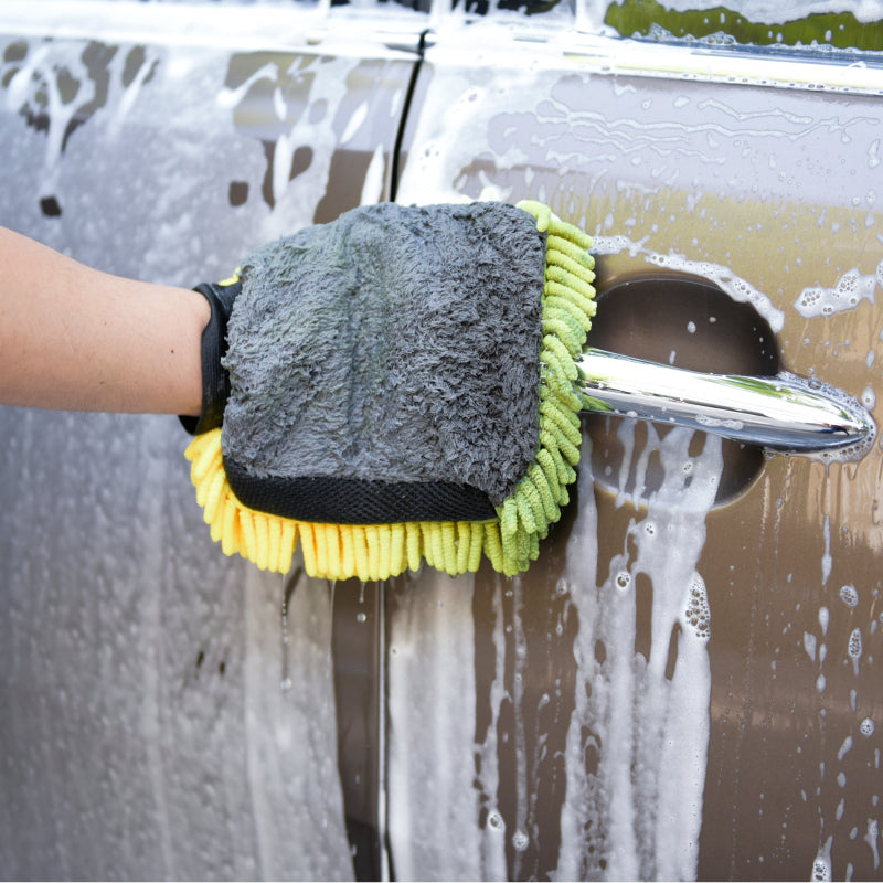 3-in-1 Microfiber & Chenille Wash Mitt (Pack of 1) - CarCarez Professional Auto Detailing and Cleaning Products