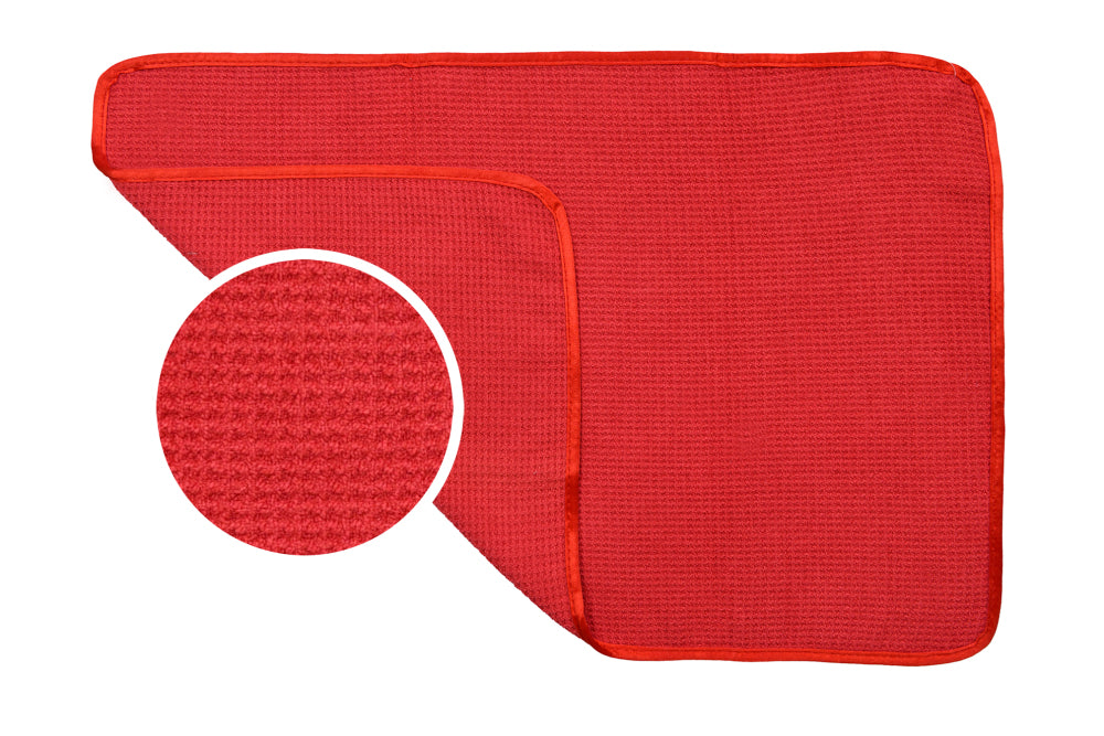 Waffle Weave Microfiber Towel (16"x24", 380GSM, Pack of 3) - CarCarez Professional Auto Detailing and Cleaning Products