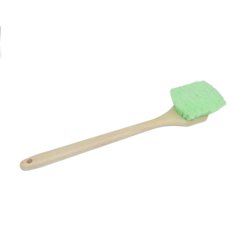 Long Handle Feathered Bristle Scrub Brush - CarCarez Professional Auto Detailing and Cleaning Products
