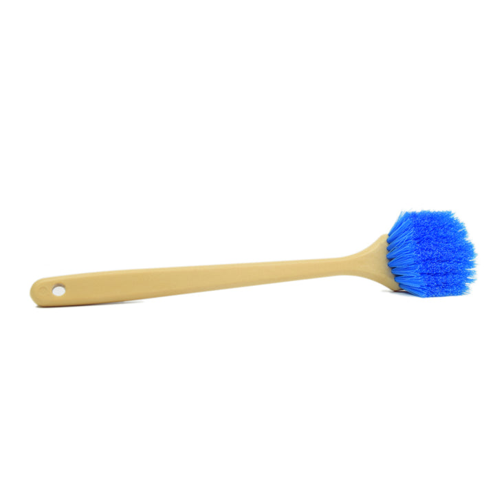 Long Handle Feathered Bristle Scrub Brush - CarCarez Professional Auto Detailing and Cleaning Products