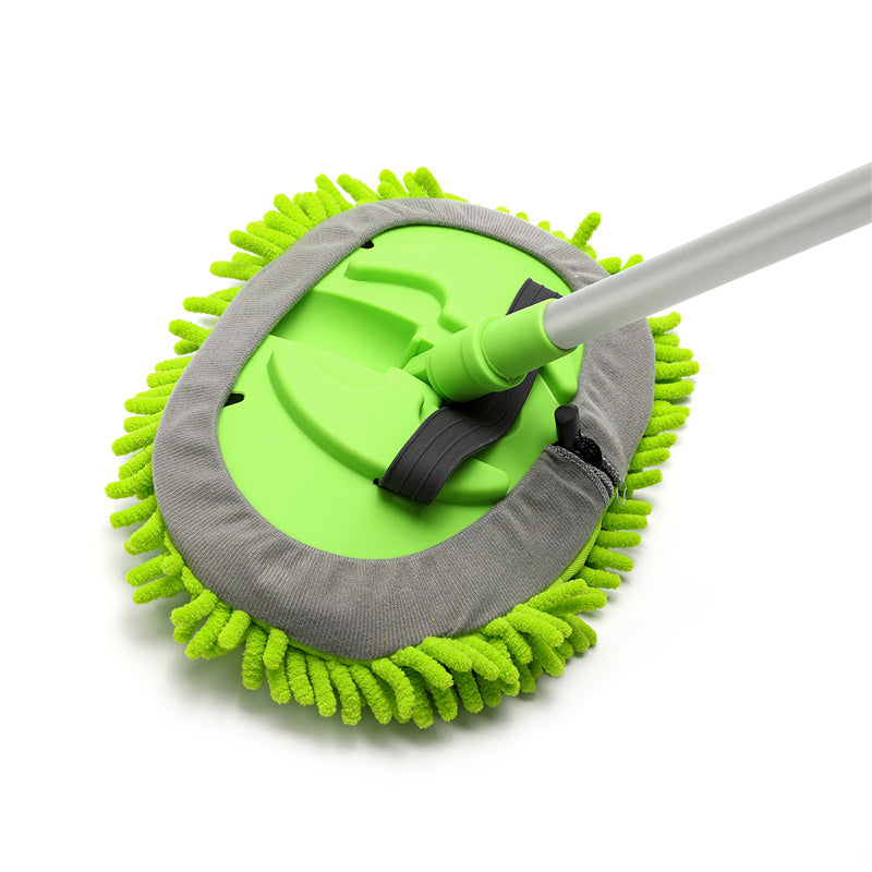 3-in-1 Chenille Wash Mop & Window Cleaner w. Removable Car Wash Mitt (3.75 ft.) - CarCarez Auto Detailing Products and Car Wash Supplies