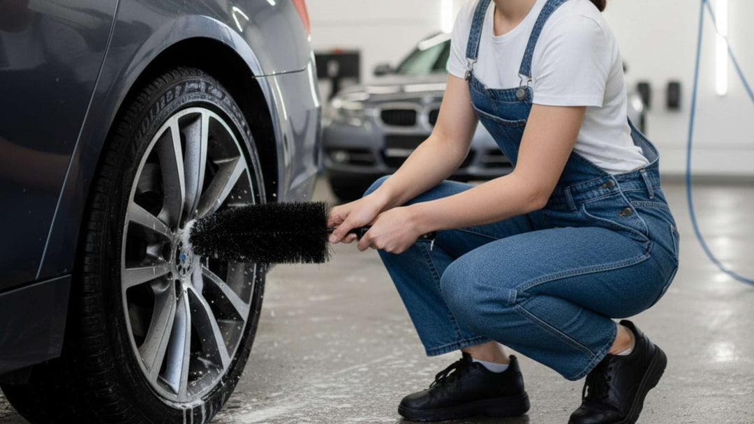 The Advantage of a Long 18" Spoke Brush for Hard-to-Reach Wheel Areas