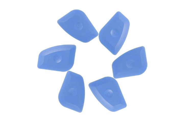 A star-shaped arrangement of CarCarez Multipurpose Plastic Razor Scraper