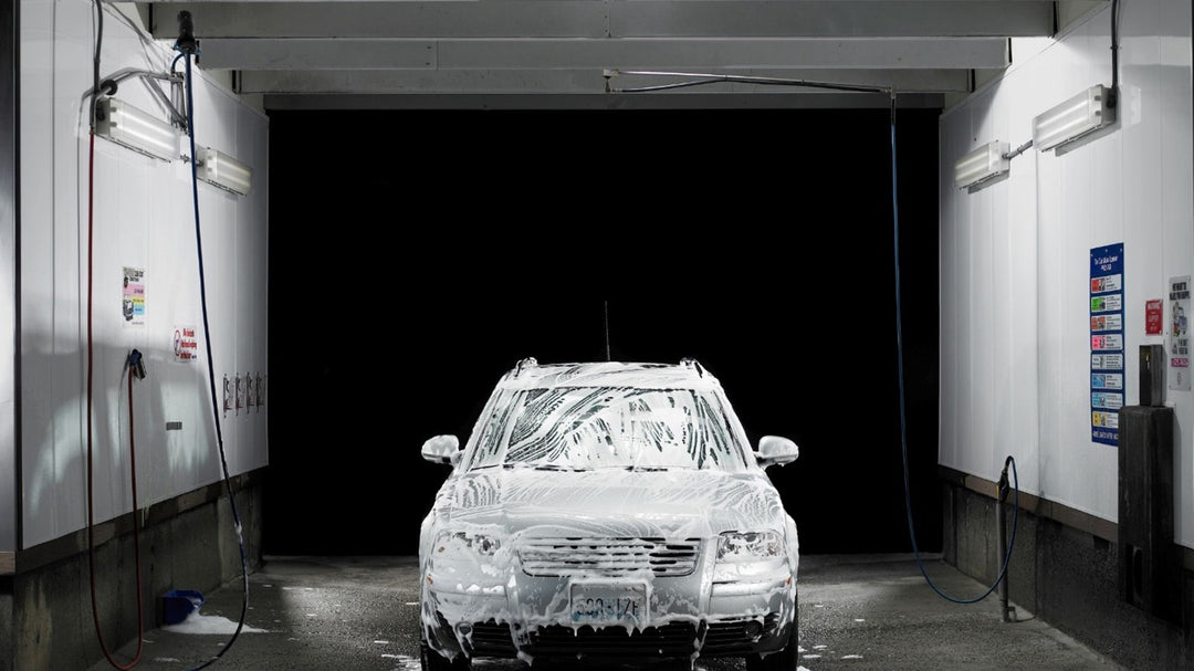 Car standing in car wash for washing