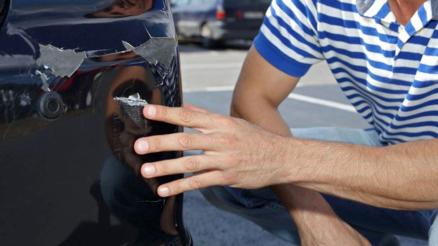 Close up view of Car Scratch