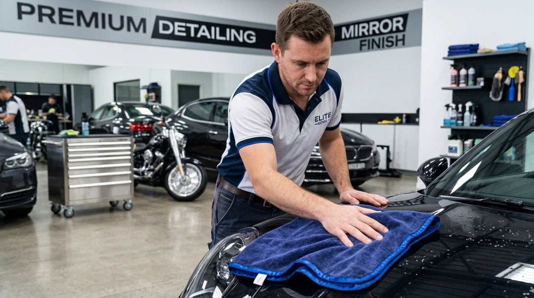 Professional Car Detailing Made Easy with 500GSM Microfiber Towel
