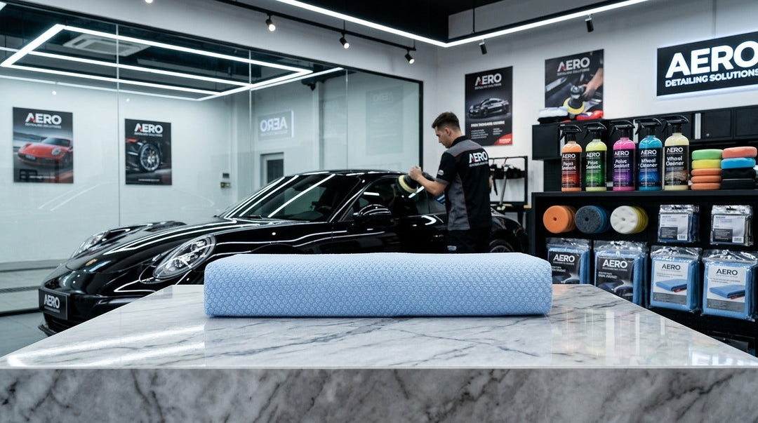 Diamond Weave Microfiber Towel – Streak-Free Glass Cleaning Made Easy