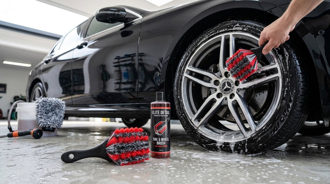 Perfect Wheel Care with 9" Soft Bristle Detailing Brush