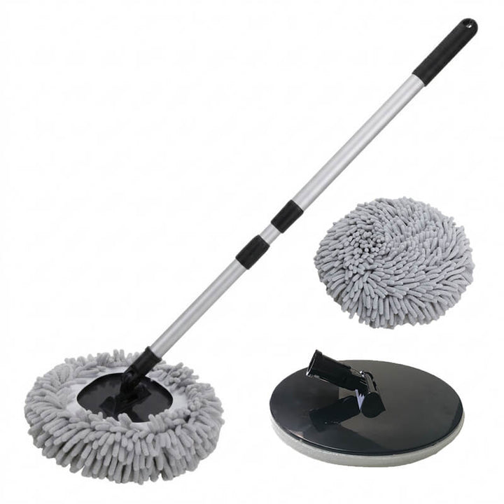 11" Chenille Microfiber Car Wash Mop – Replacement Cover, Base & Full Cleaning Kit
