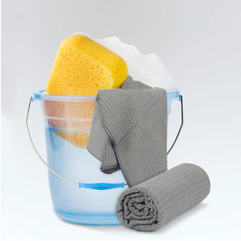 Waffle Weave Microfiber Towel (16"x24", 380GSM, Pack of 120) - CarCarez Auto Detailing Products and Car Wash Supplies