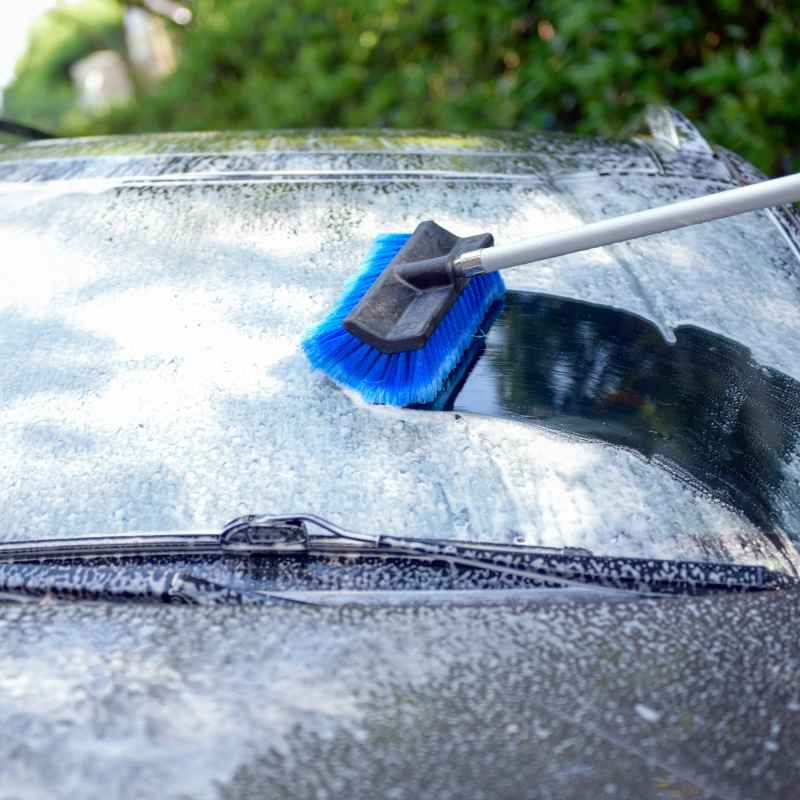13" Wide-Angle Feathered Flow-Thru Brush Head - CarCarez Auto Detailing Products and Car Wash Supplies
