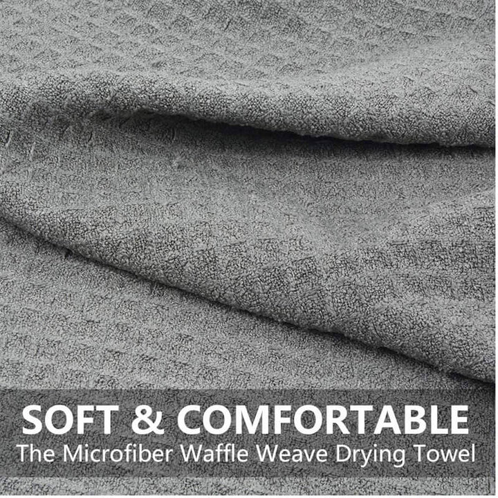 Waffle Weave Microfiber Towel (16"x24", 380GSM, Pack of 120) - CarCarez Auto Detailing Products and Car Wash Supplies