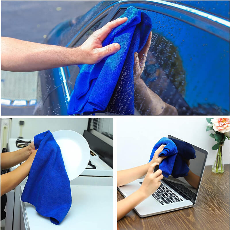 24 Pcs Wash & Dry Premium Microfiber Towel (16"x16", 380GSM) - CarCarez Auto Detailing Products and Car Wash Supplies
