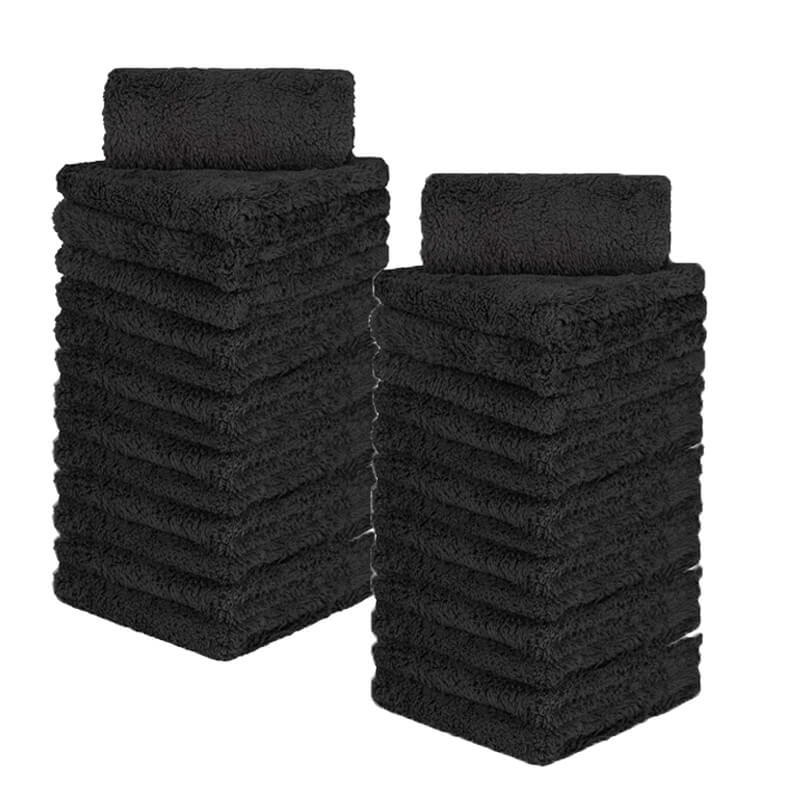 Supply Wholesale Car Cleaning Cloth Coral Fleece Thickened Absorbent  Double-Sided Fleece AB Surface Two-Color Cleaning Car Wash Towel 30*40