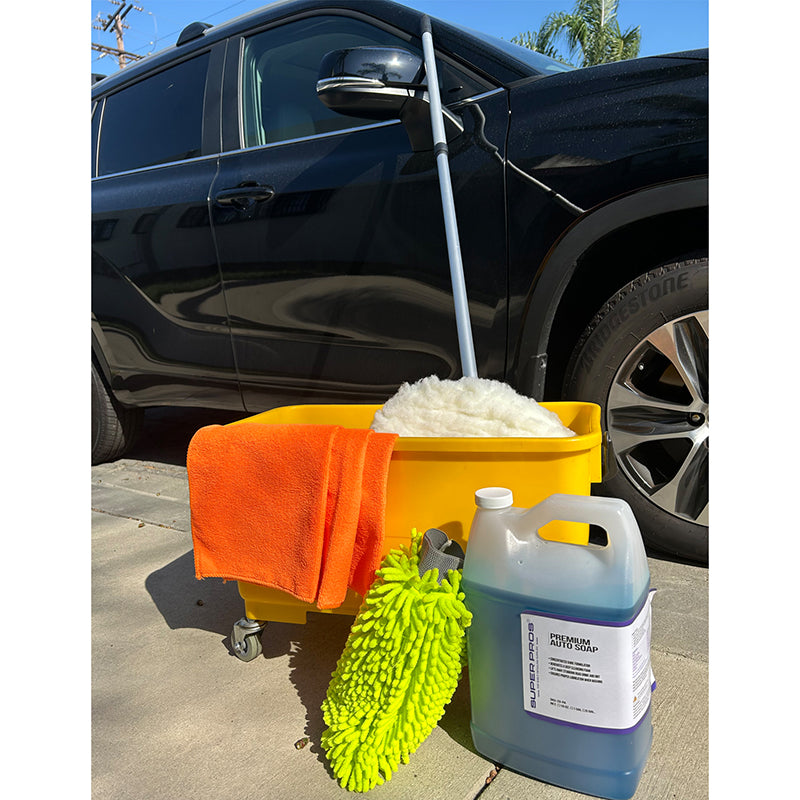 Sudz Budz® Premium Microfiber Car Wash Kit 8pcs Multipurpose Car Wash  Mitts, Microfiber Towel Set, Wheel Brush, Car Detailing Brush Set 